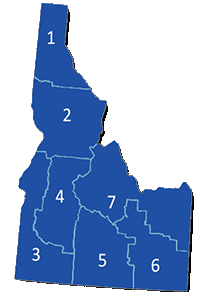 IdahoSTARS regions map